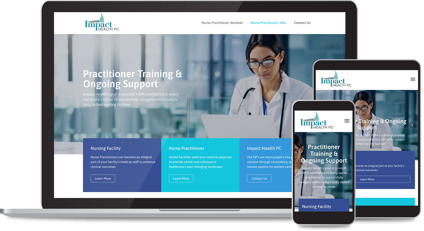 Home page design of the medical site